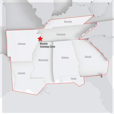 Cardinal Machinery Territory Map